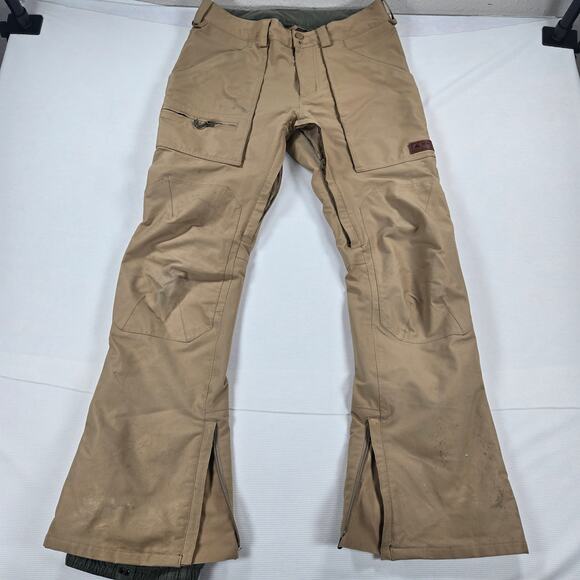 Burton Snowboarding Southside Slim Pants in Khaki Men's Size Medium - Picture 1 of 13